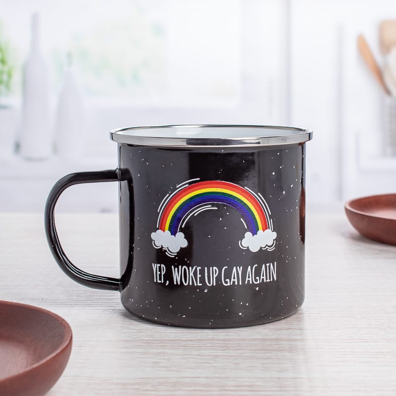 16 Oz Custom Campfire Metal Mug 17