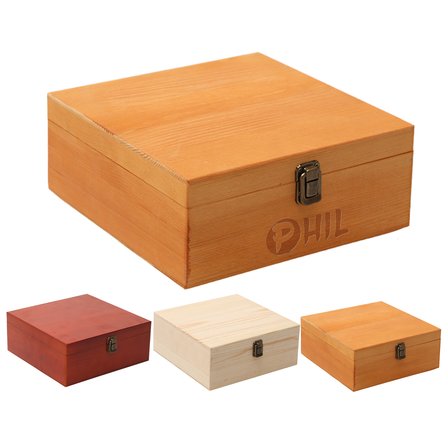 Elegant solid wood storage box 10