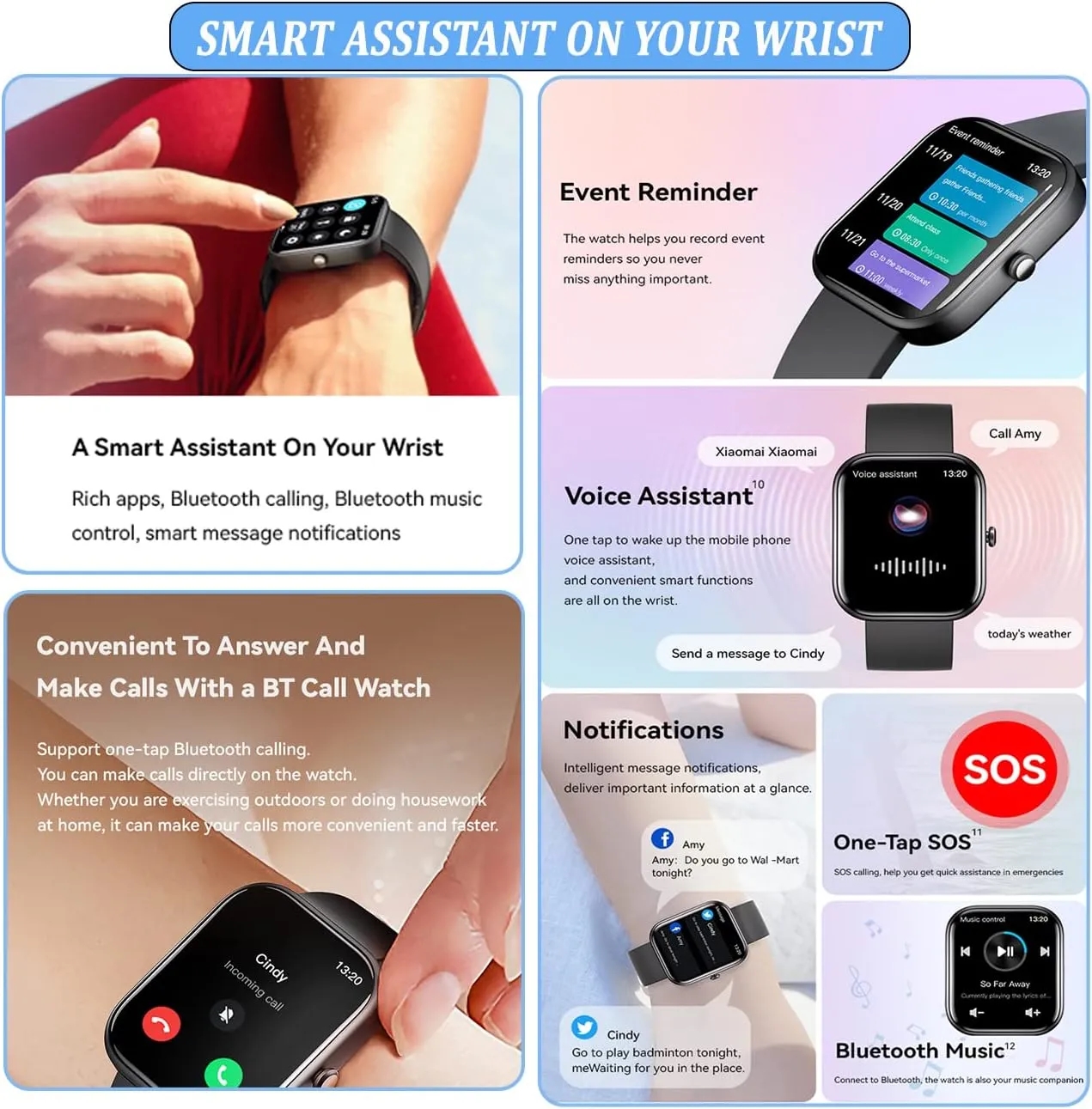 Answer Make Calls Smart Watch 6