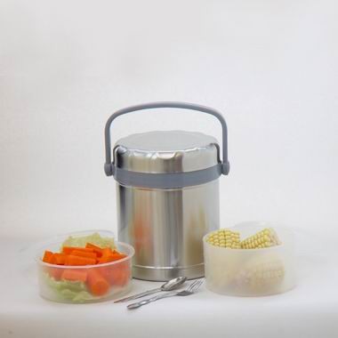 40 oz. Double Wall Stainless Steel Lunch Box 2