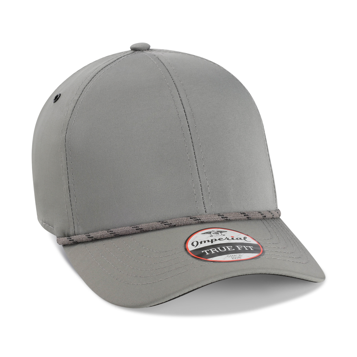 Imperial 6054 6-Panel Habanero Performance Rope Cap w/ Leatherette Patches or Embroidery 23