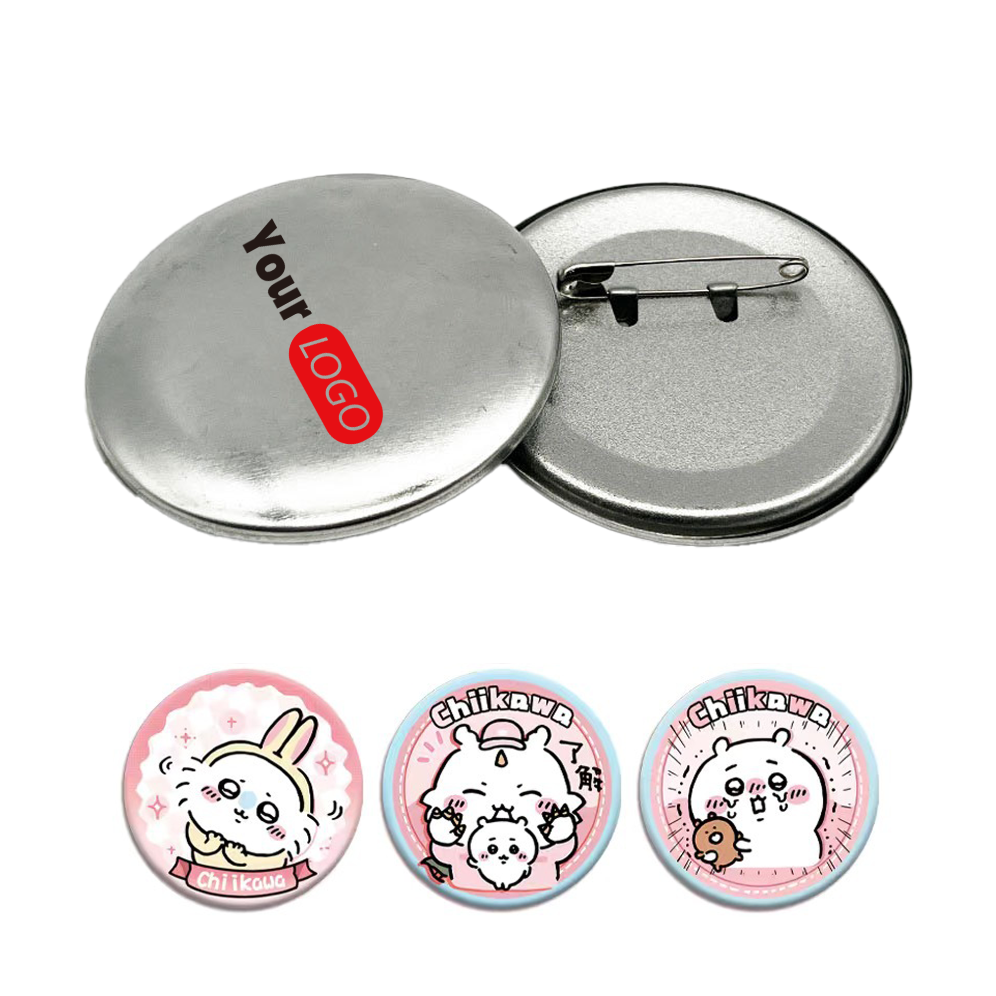 MOQ50 Round Button Pins for Promotions 2