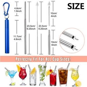 Innovative Telescope Metal Straw With Carabiner 10