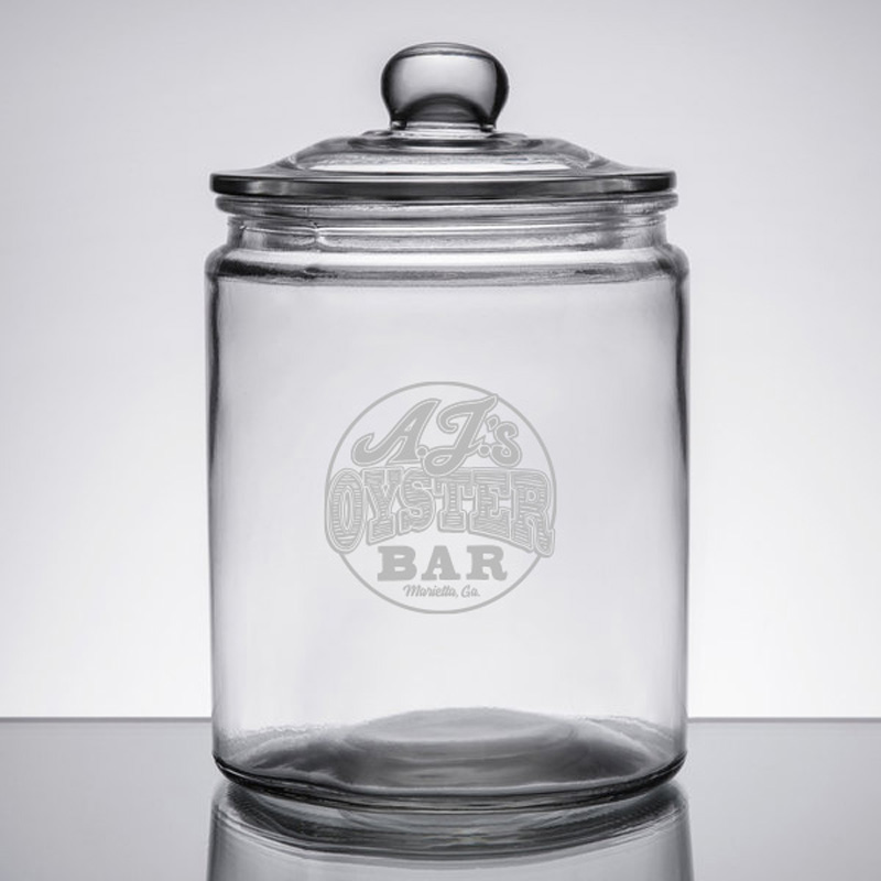 Choice 0.5 Gallon Glass Jar with Lid 1