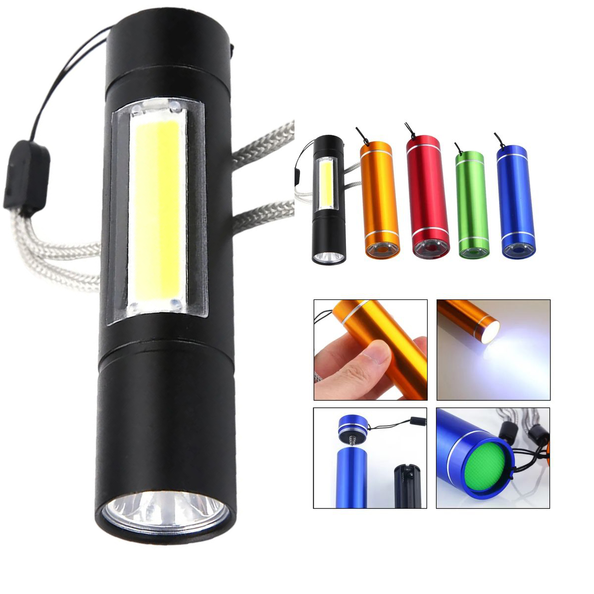 Portable LED Flashlight with Durable Aluminum Build 3