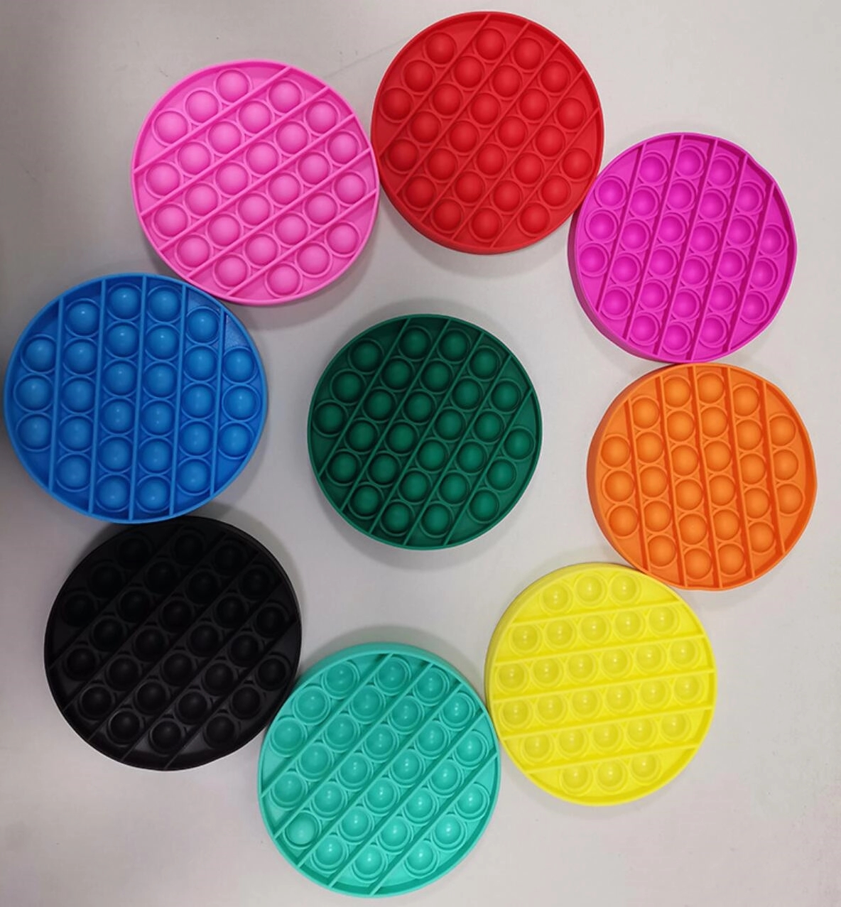Custom Printed Silicone Push Pop Bubble Fidget Toys 1