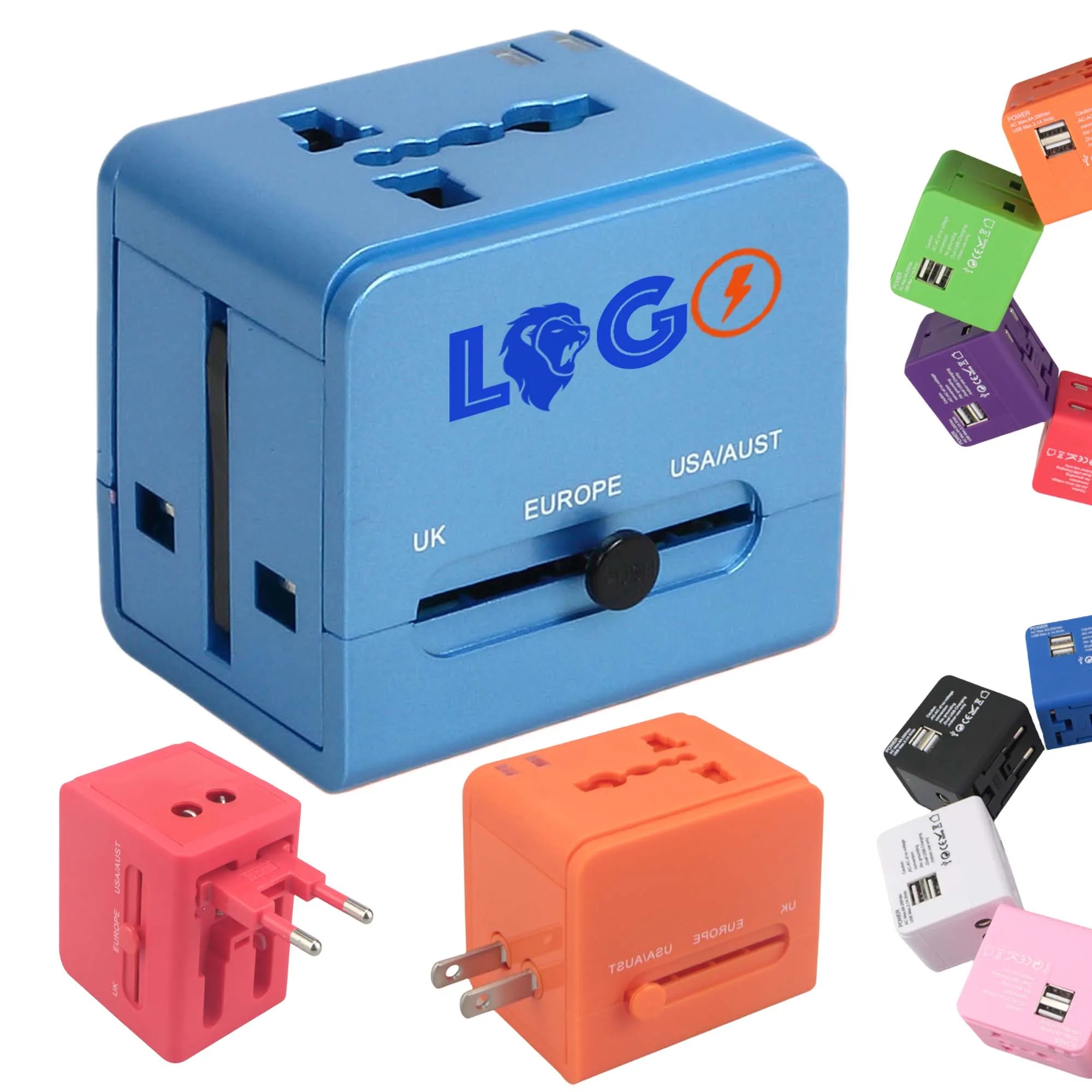 MOQ50 Travel Adapter Wall Charger European Plug 4