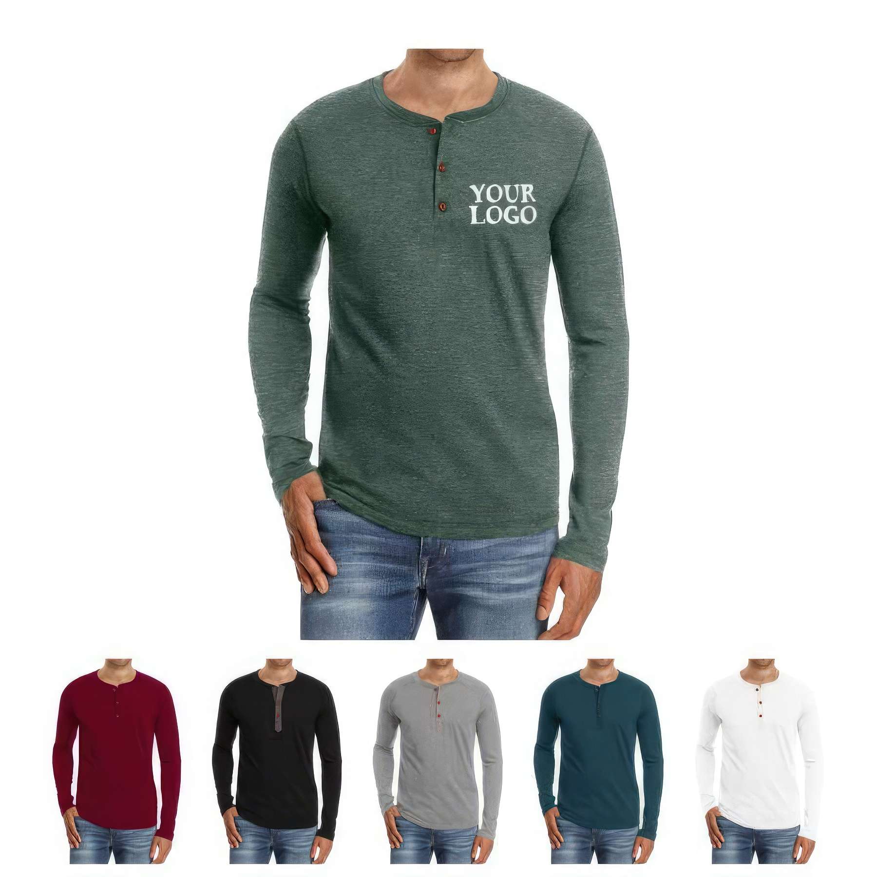 Personalized Men's Long Sleeve Shirts Casual Tops 3