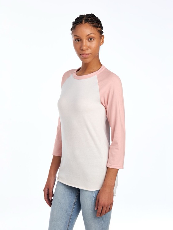 JERZEES Premium Blend Combed Ring-Spun Unisex ¾-Sleeve Raglan 17