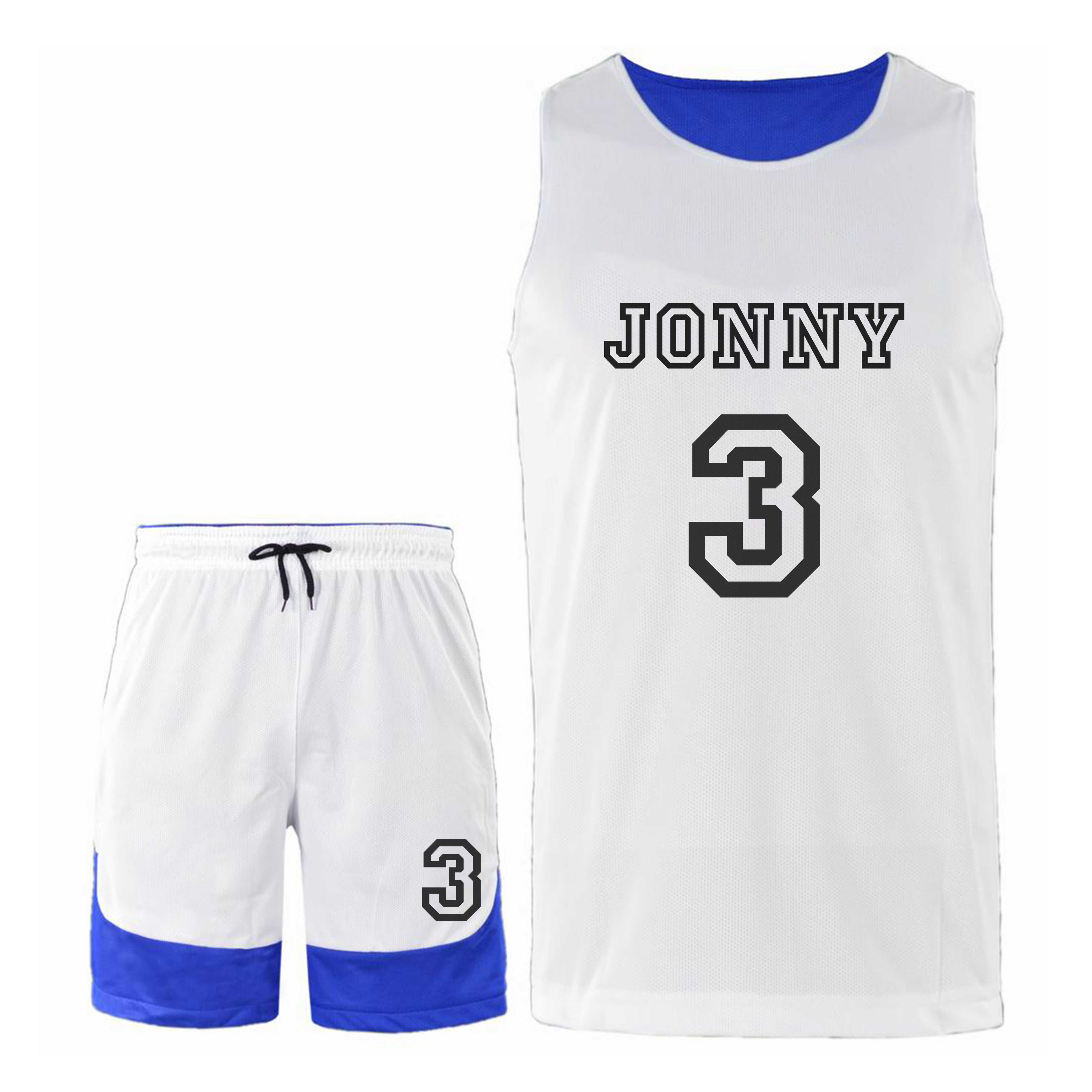 Reversible Personalized Basketball Uniform - Jersey and Shorts Set 3