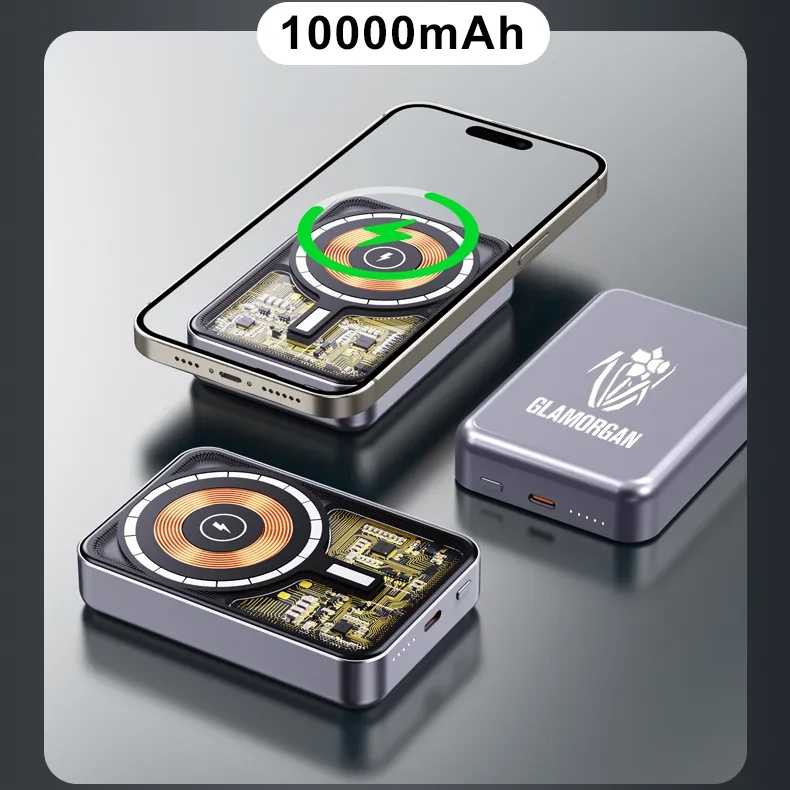 Transparent Magnetic 10000mAh Power Bank 3