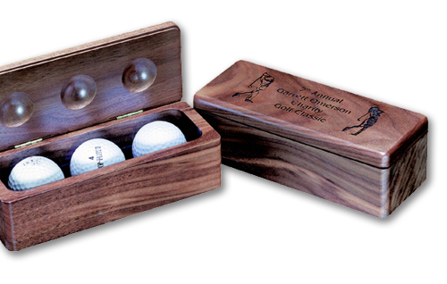 3 Ball Wood Golf Box, 7 x 2 3/4 x 2 1/4" 13