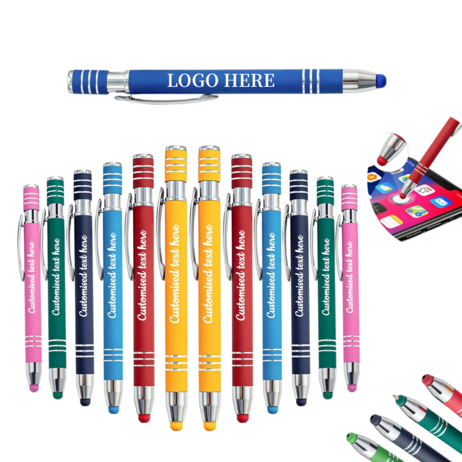 Metal ballpoint Pens with Stylus 3