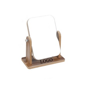 Wooden Desktop Makeup Mirror 2