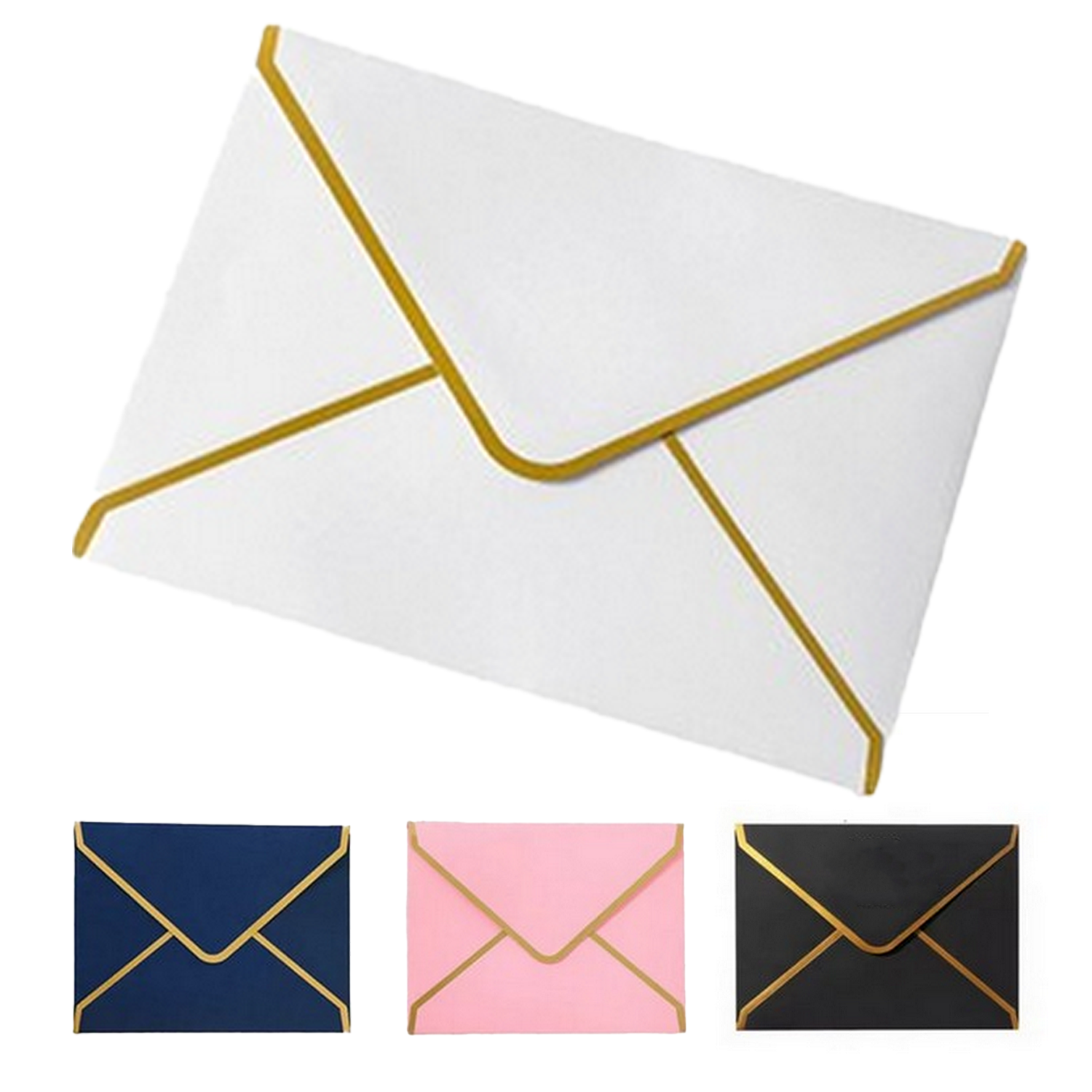 Gold Foiled Diamond Shaped Envelope Invitation 4