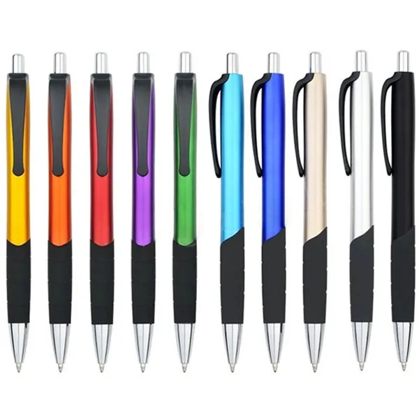 Promotional Silver Barrel Plastic Ballpoint Pen 2