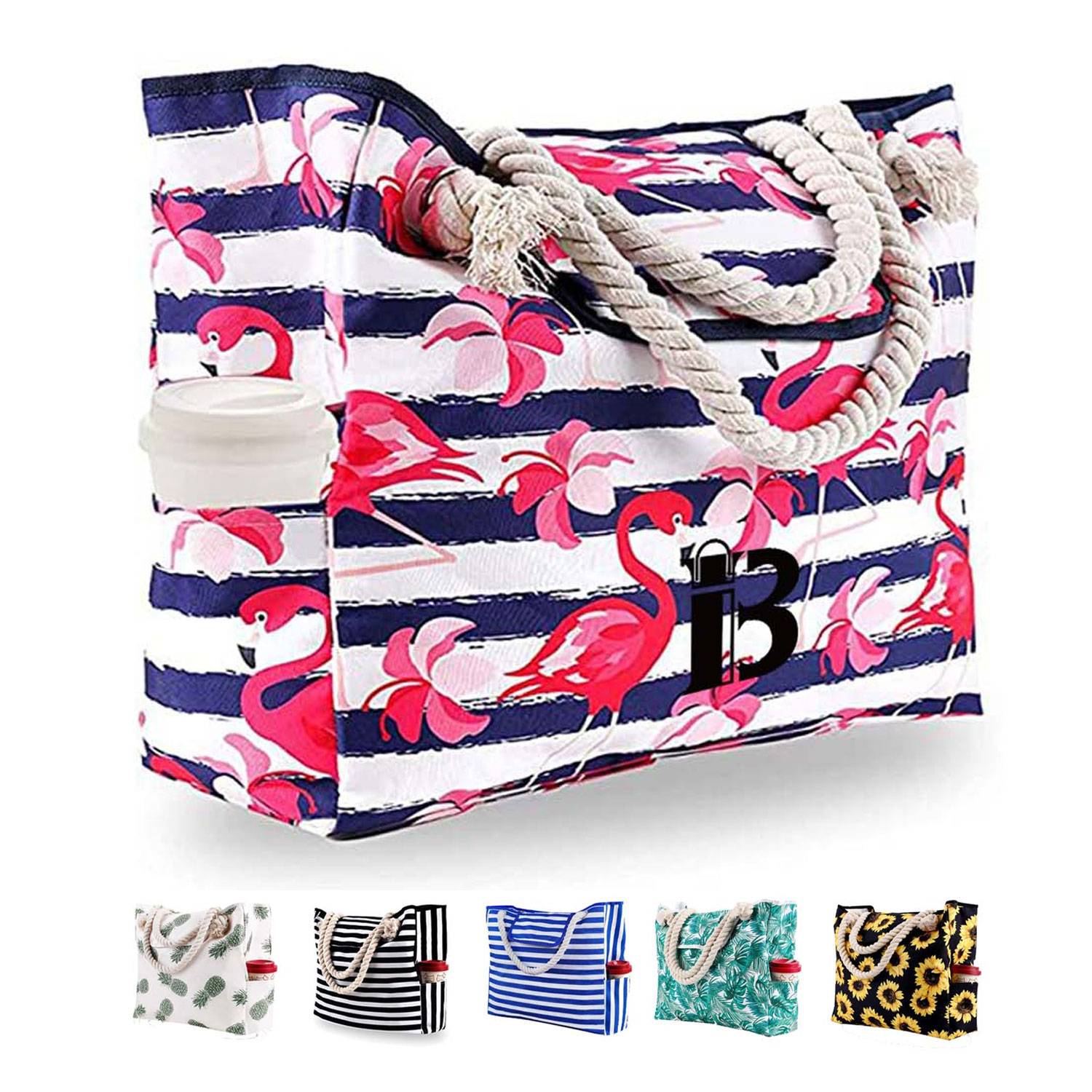 Large Capacity Multifunctional Printed Beach Tote Bag, custom tote bag with logo imprint 10