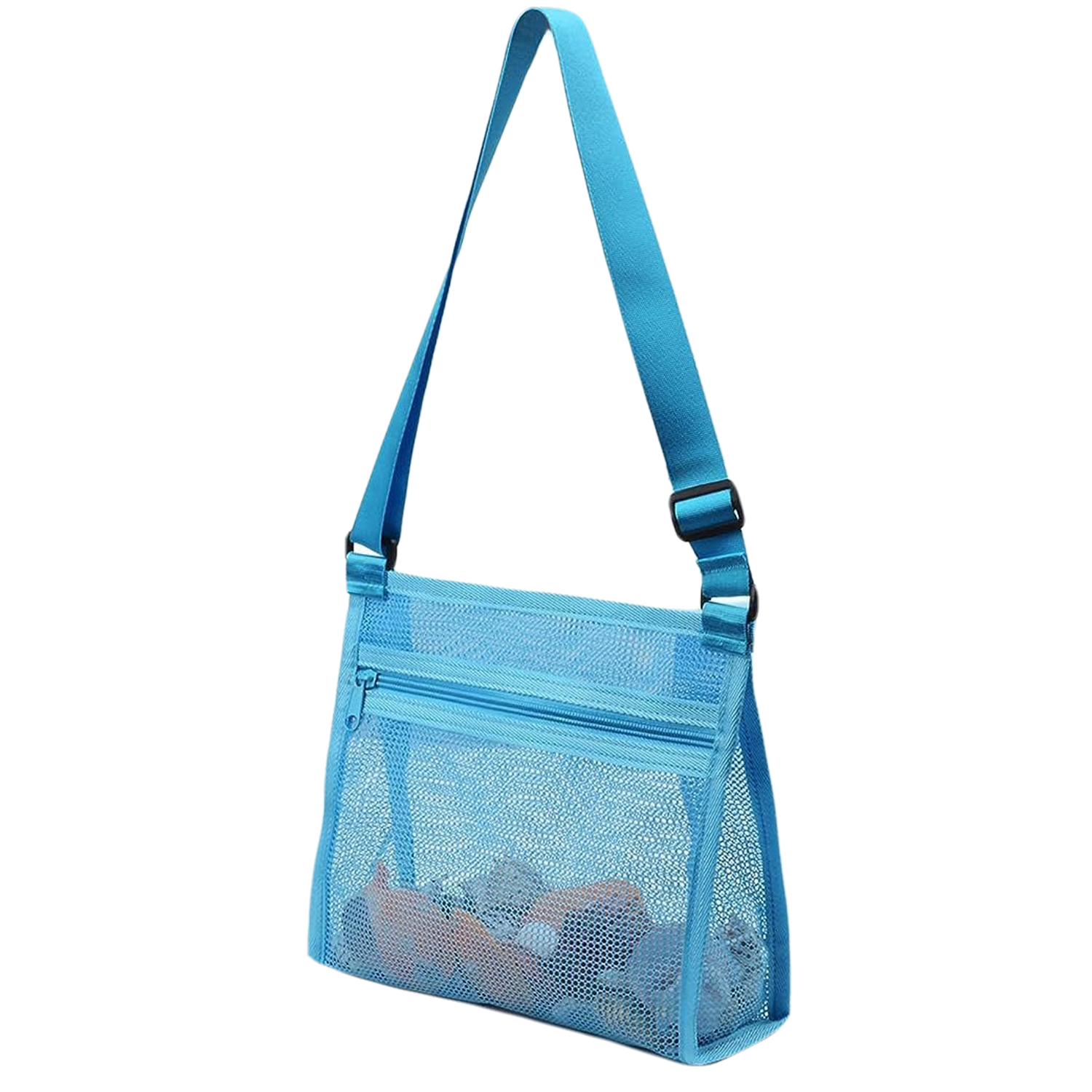 Nylon Mesh Beach Toy Crossbody Bag Storage Carrier 6