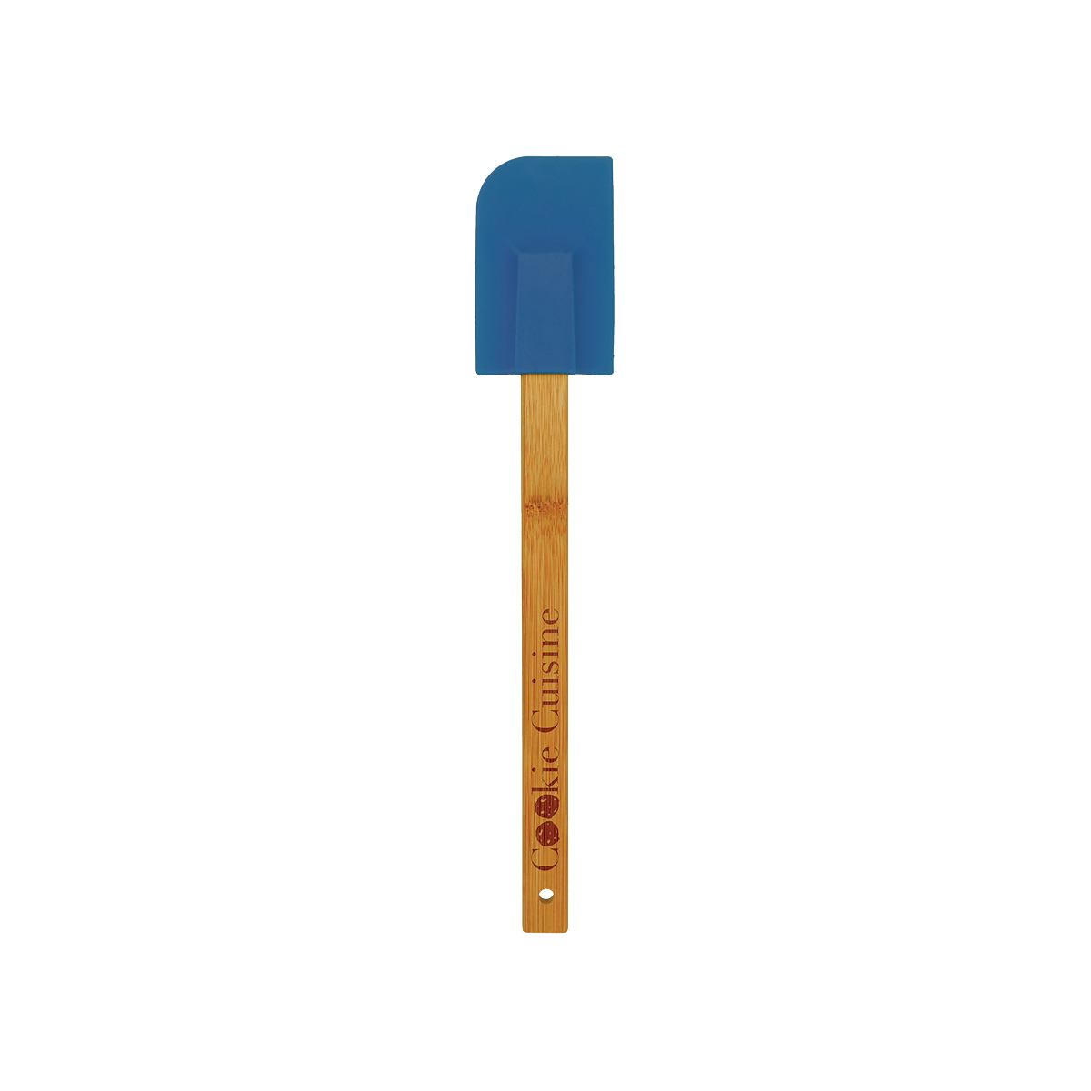 11" Blue Silicone Spatula w/ Bamboo Handle 5