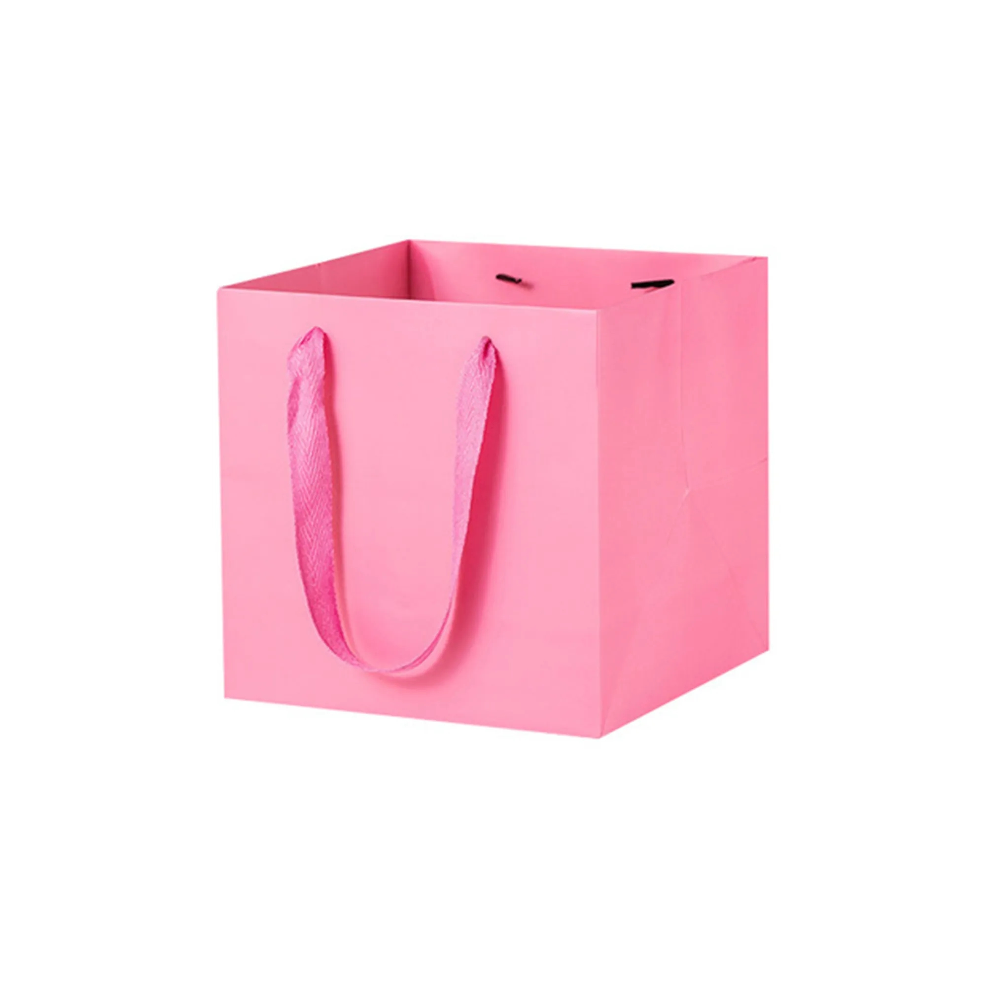 Vibrant Square Paper Gift Bags for Presents With Handles 12