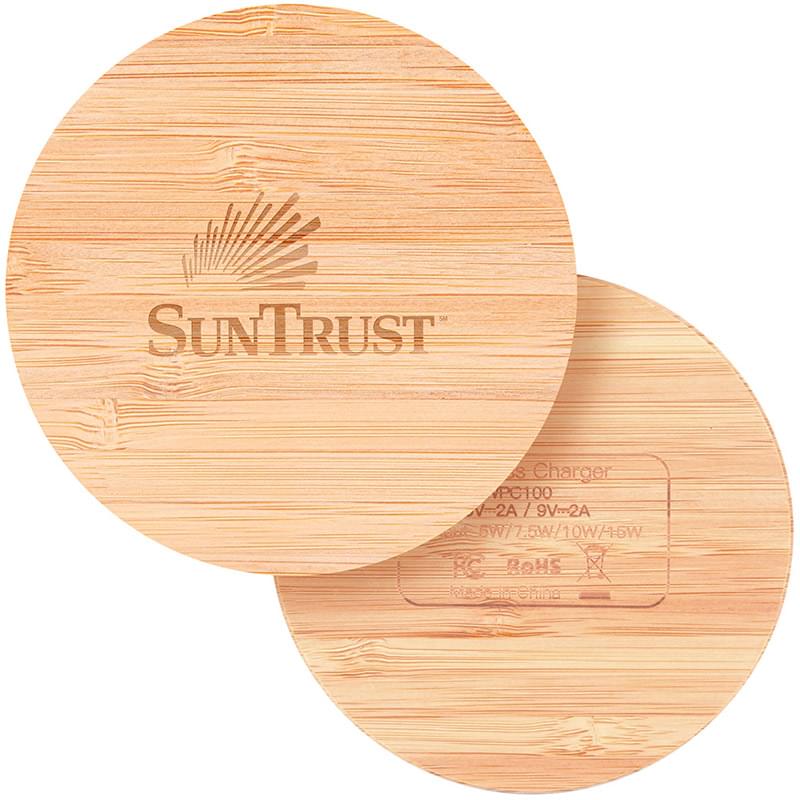 The Temora 15W Bamboo Wireless Charging Pad 2