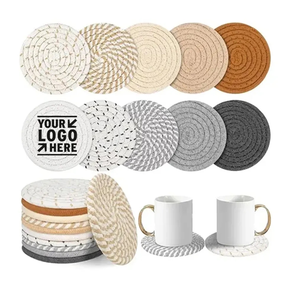 Cotton Rope Woven Cup Coasters 3