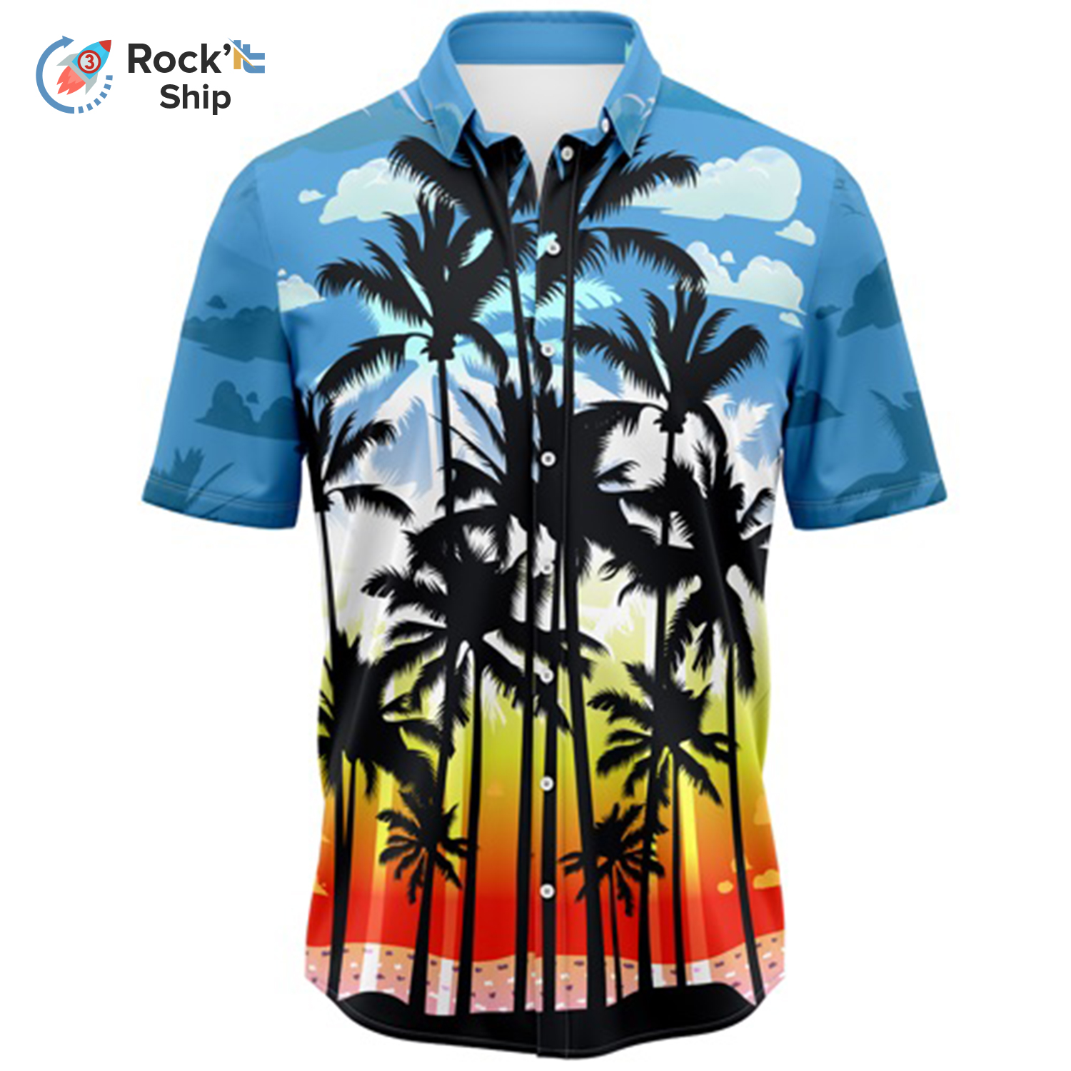 Rock'it 3-Day Unisex 135 GSM 4-Way Stretch UV Resistant Sublimation Hawaiian Shirts 12
