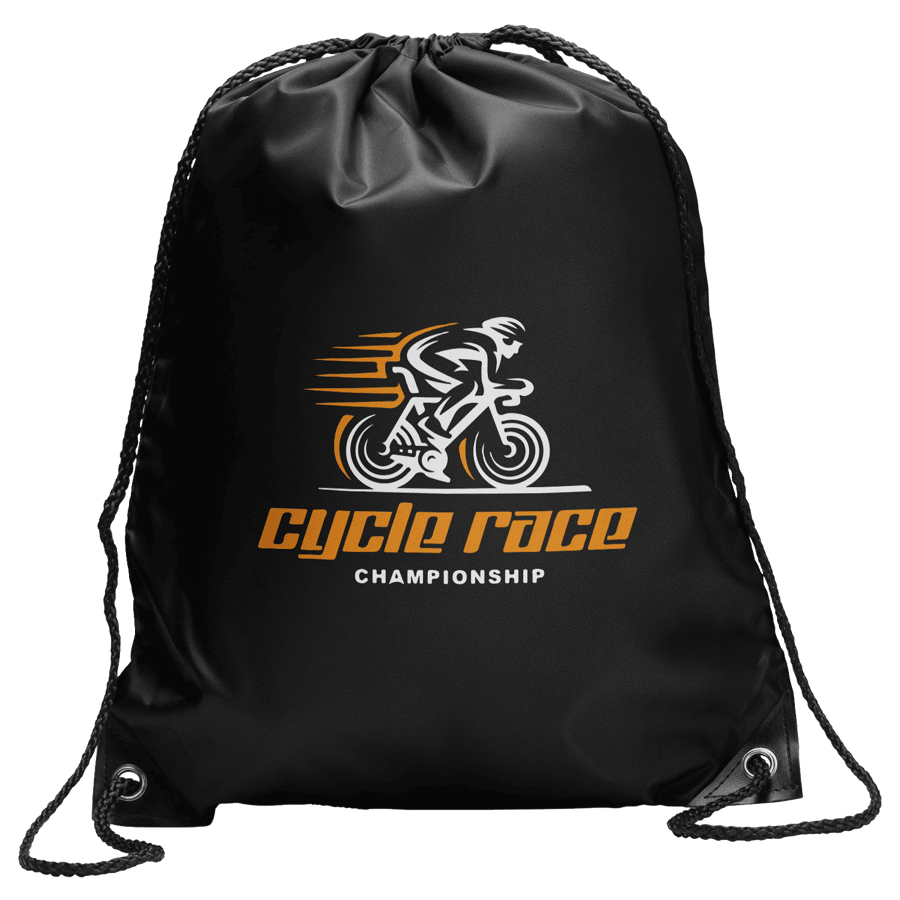 Polyester Drawstring Bag w/ Custom Logo 16