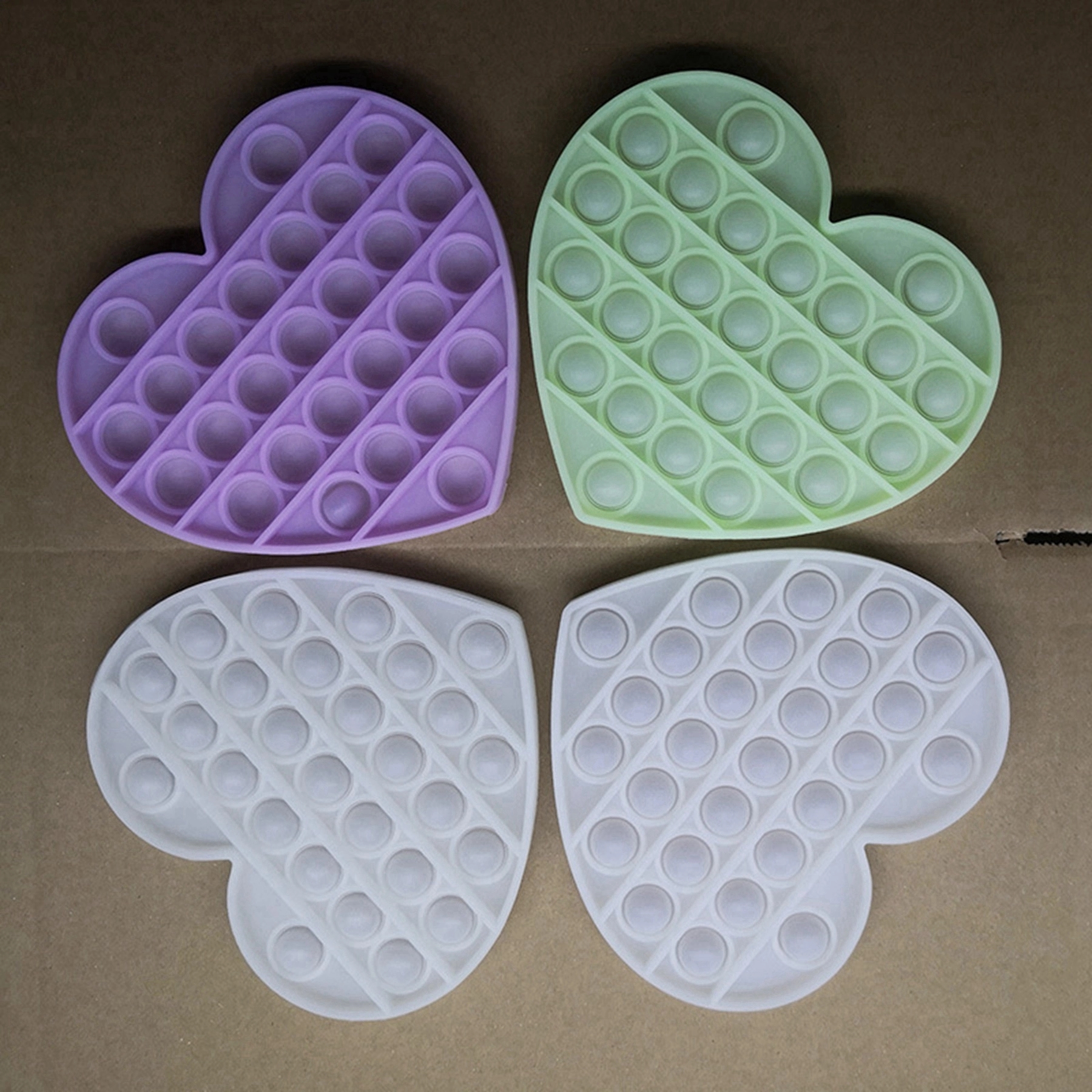 Heart Shape Noctilucence Bubble Sensory Fidget Toy 8