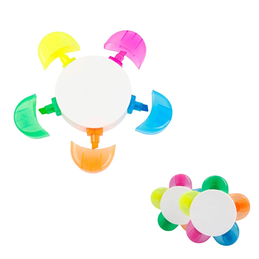 Five Color Petal Shaped Highlighter 2