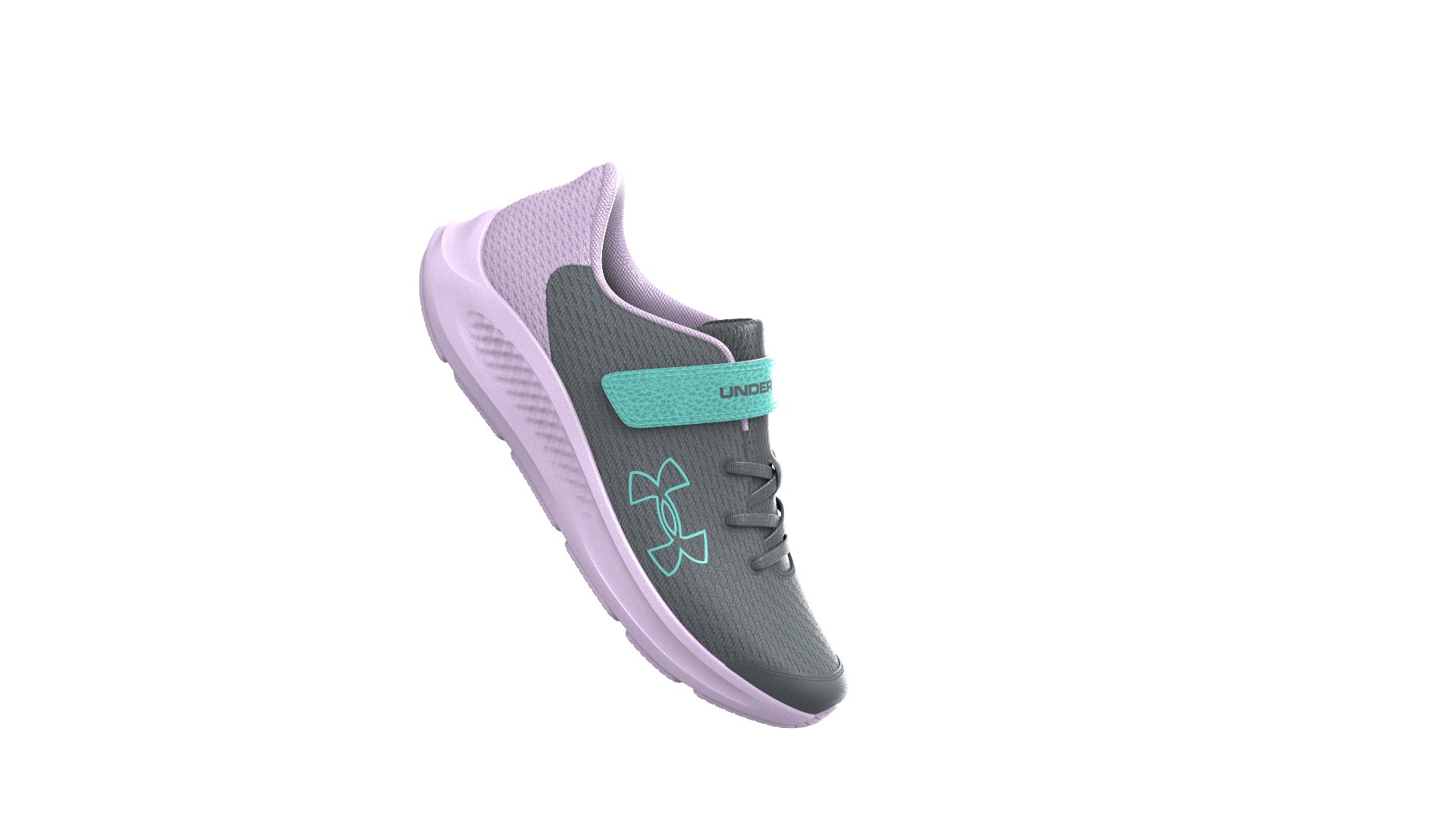 UA Pursuit 3 AC Big Logo Girls' Pre-School Running Shoes 3