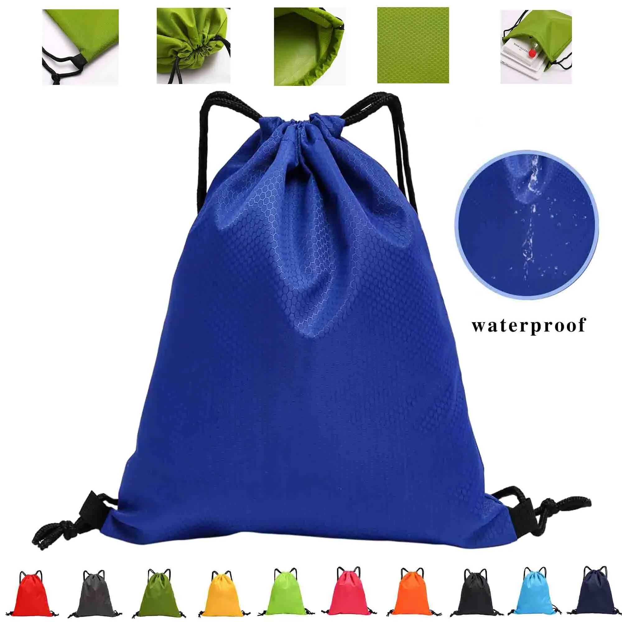 Waterproof Gym And Travel Drawstring Backpack