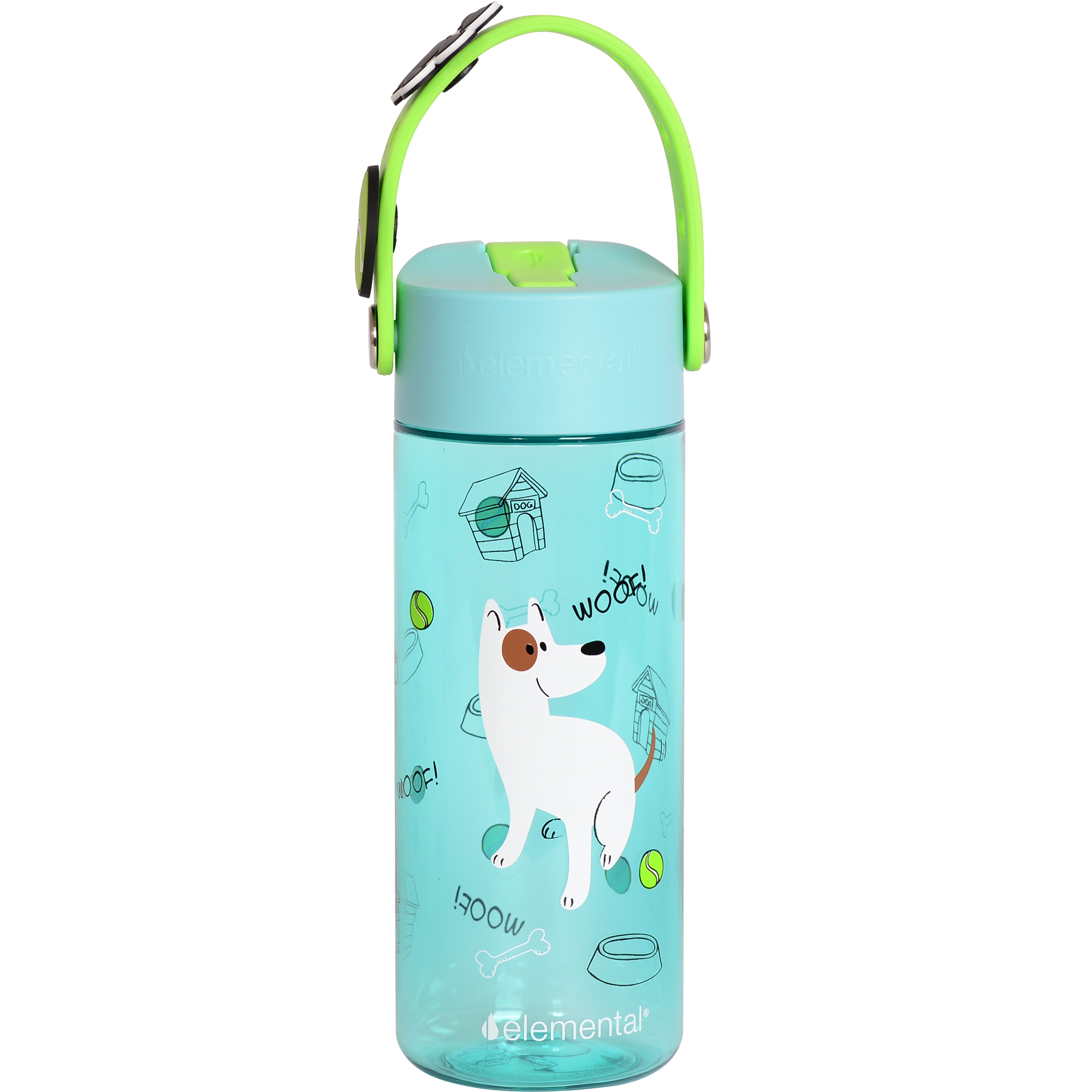 Elemental® Splash Charm 18oz Tritan Water Bottle - with Drinking Spout and Straw 21