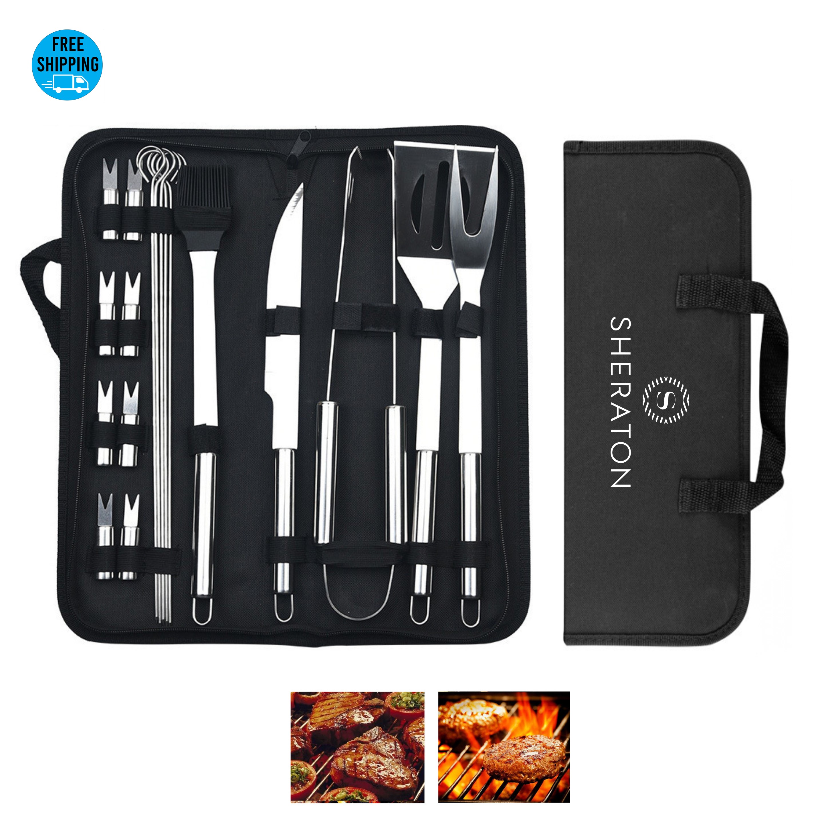 18pcs BBQ Grill Tool Set 3