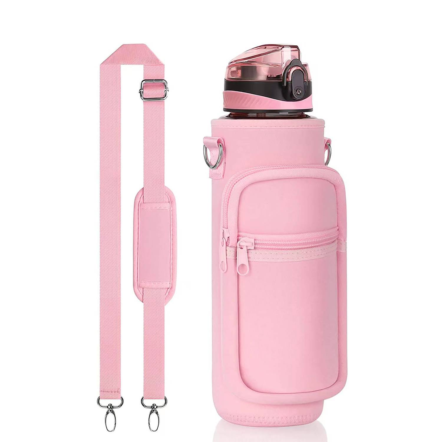 32oz Neoprene Water Bottle Sling Bag w/ Phone Pocket 6