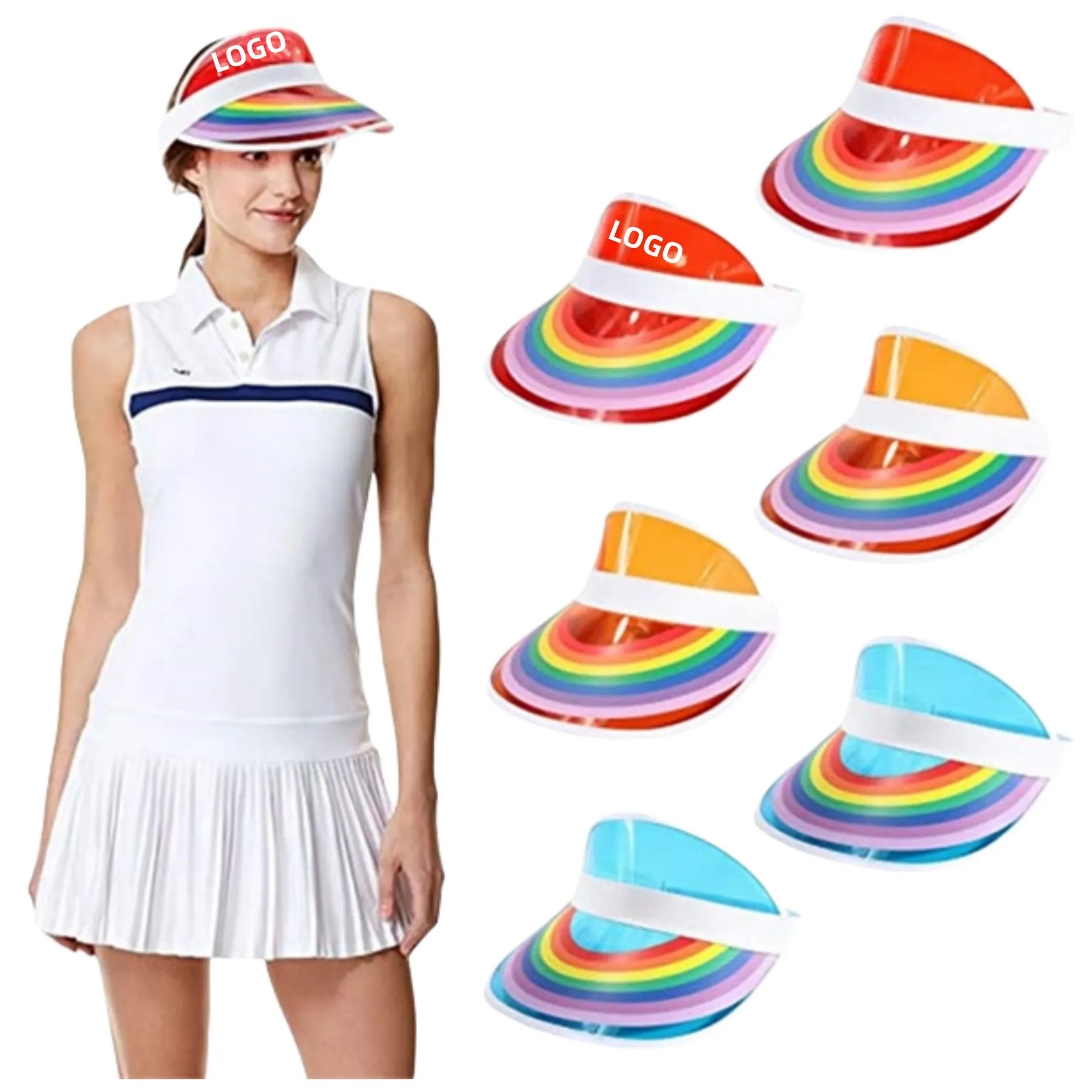 PVC Sun Shade Visor Hat 2