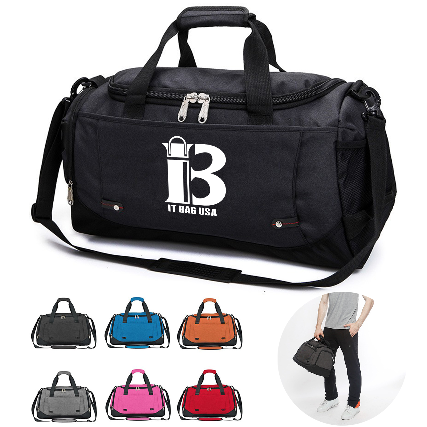 Canvas Big Crossbody Bag Large Capacity Travel Tote 15