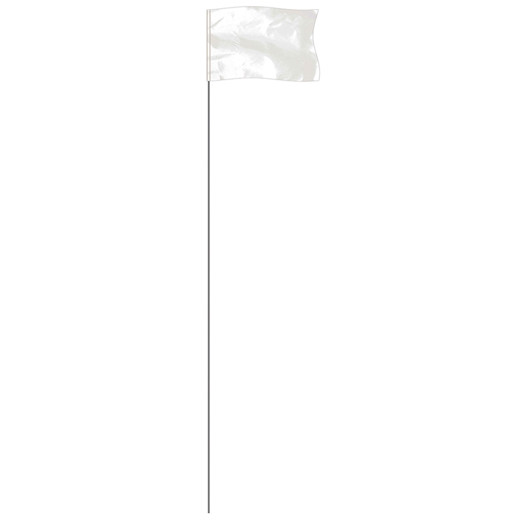 White 5" x 8" Marker Flag on a 36" Wire 1