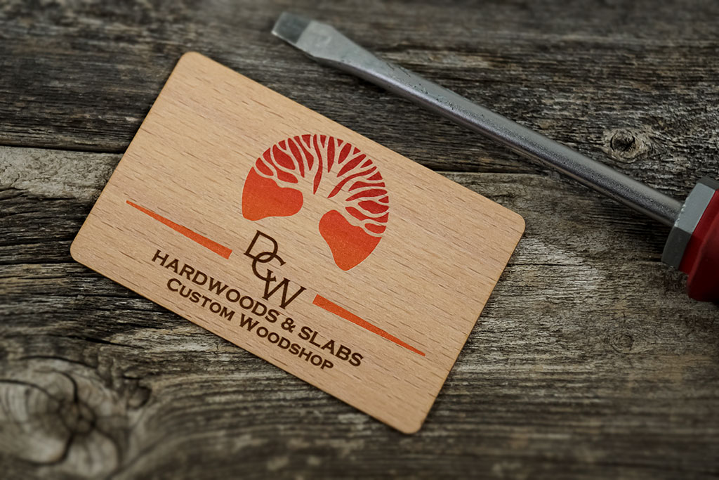 Beech Wood Business Cards 3