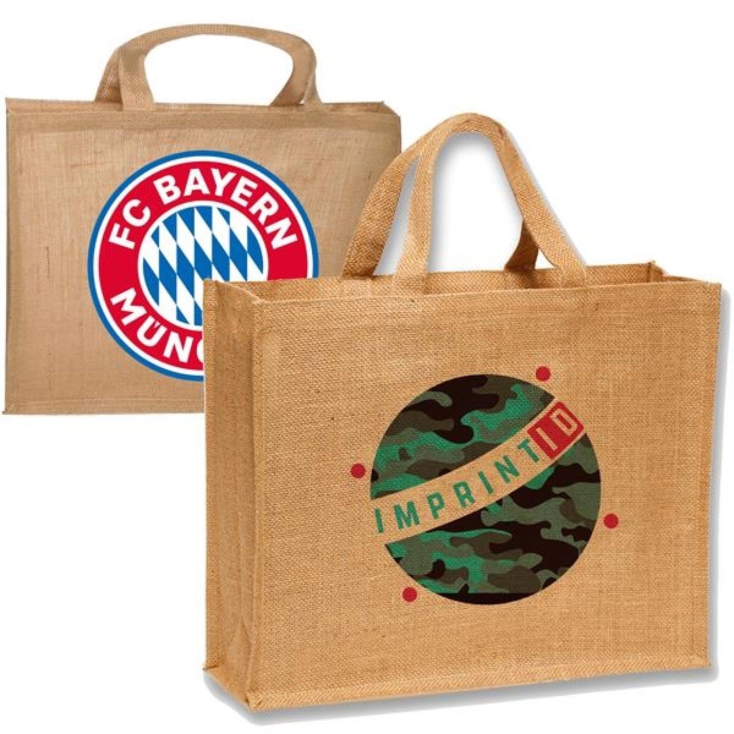 Large Recyclable Grocery Jute Tote Bag W/ Gusset (16" x 14" x 6") 1