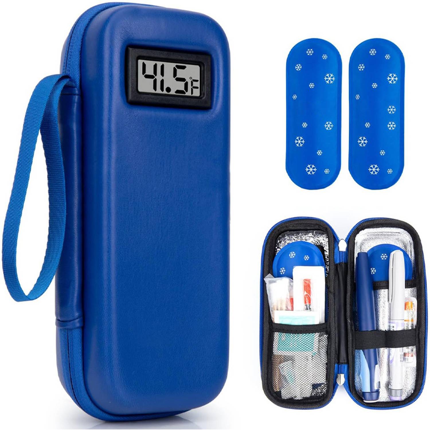 New EVA Insulin Cooling Bag with Temp Display Travel Case 4