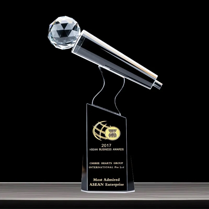 Crystal Microphone Trophy 5