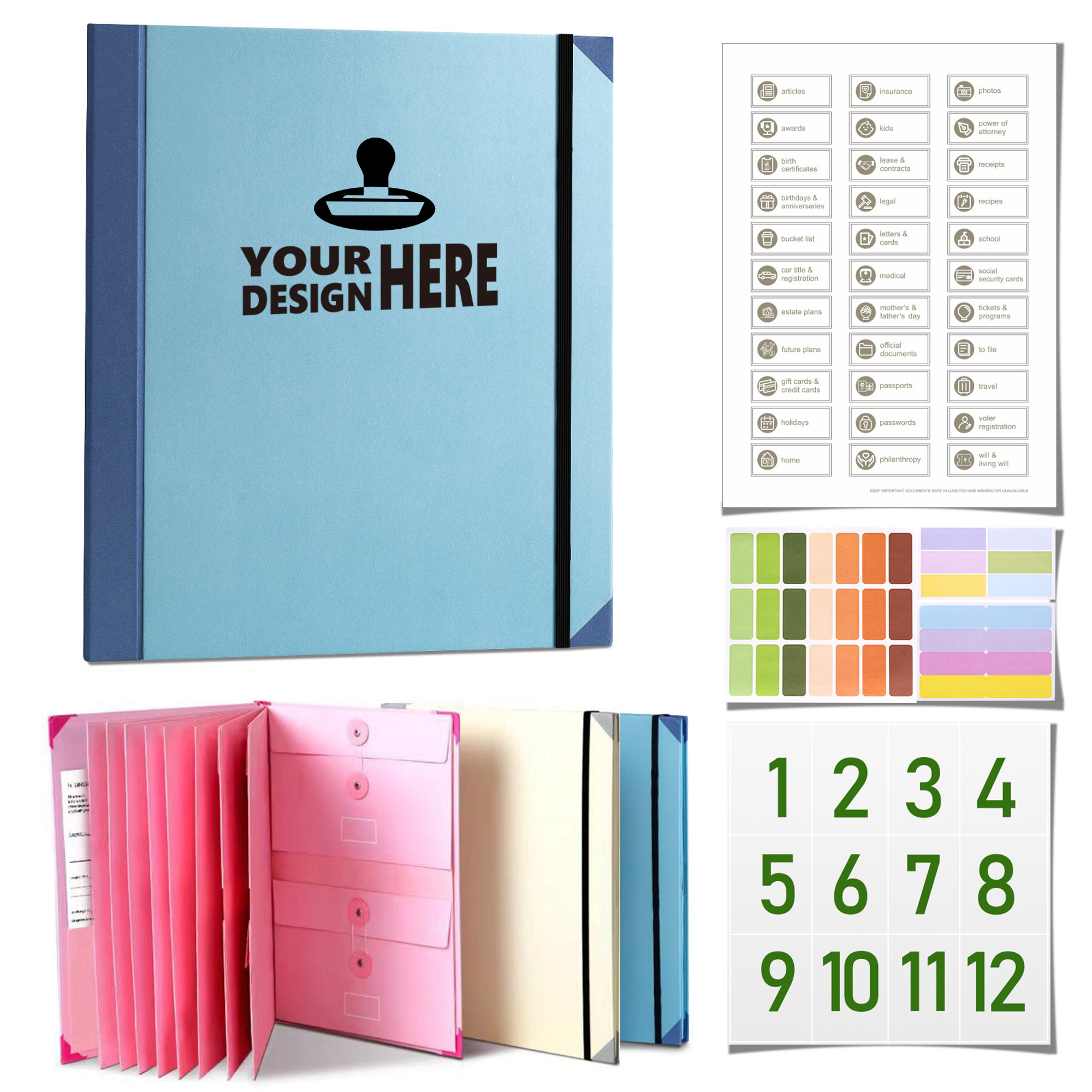 Document Organizer Folder With Labels And Pockets 5