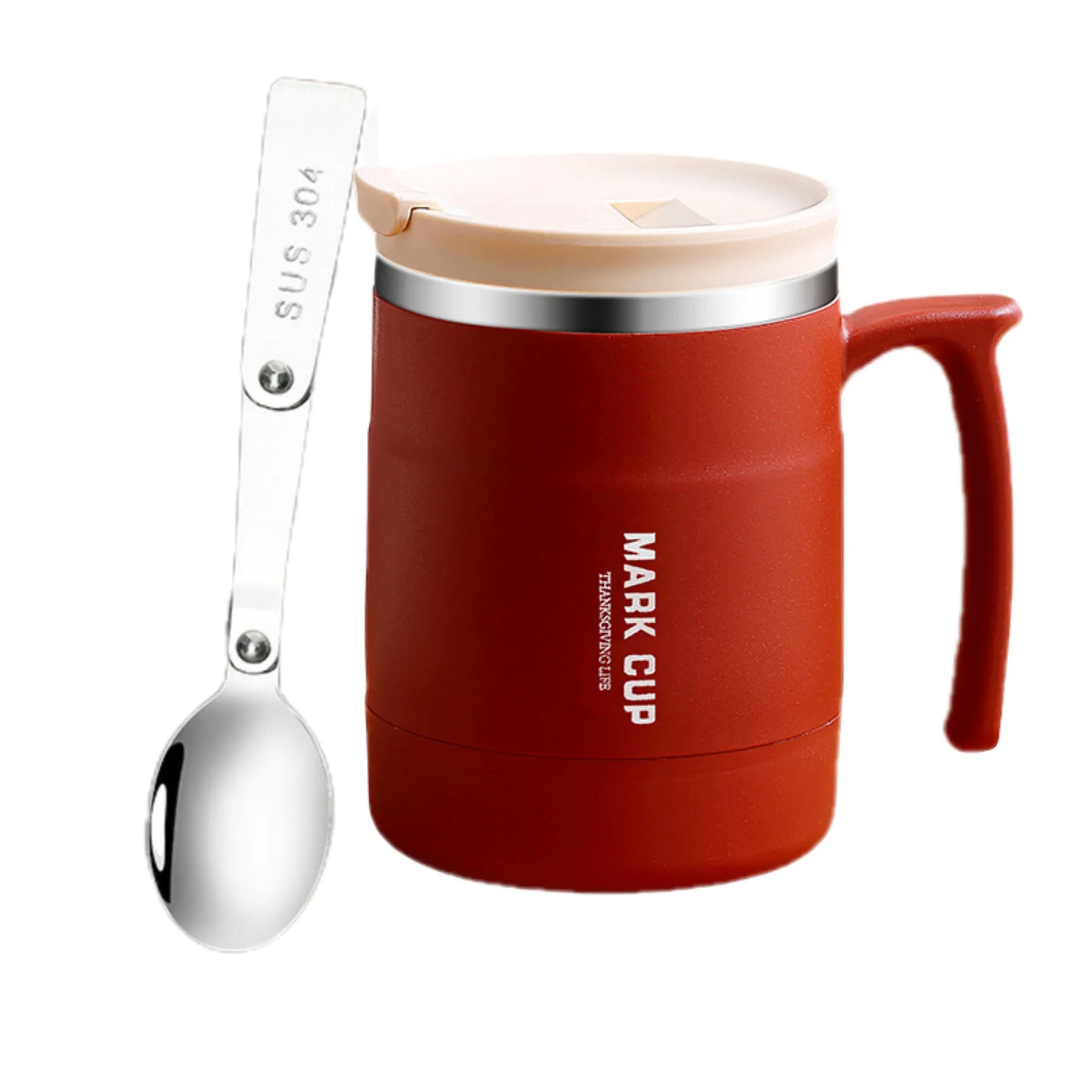 17OZ Insulated Mug with Lid and Spoon 6