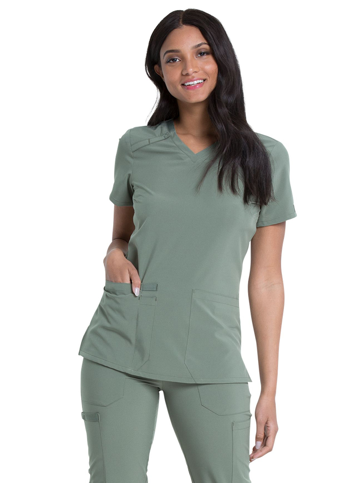 Dickies Medical - EDS Essentials - Women's 2-Pocket Contemporary V-Neck Top 20
