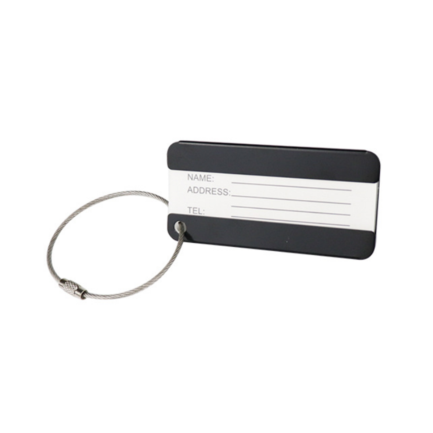 Square Aluminum Alloy Travel Luggage Tag 1