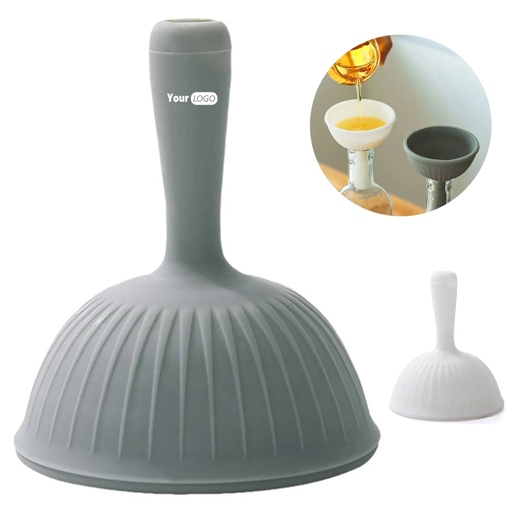 Silicone Kitchen liquid dispensing funnel 7