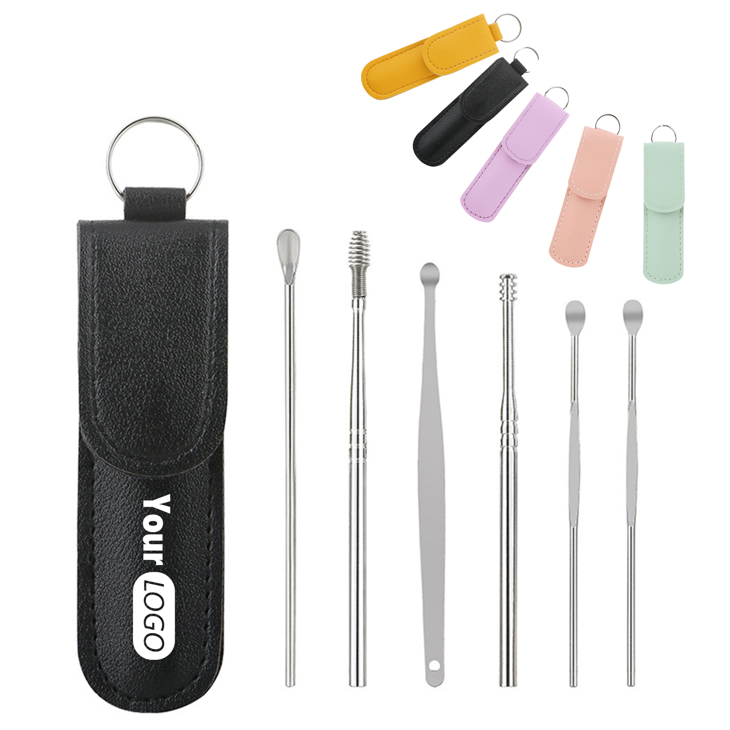 Stainless Steel Ear Cleaner Set With Case 4