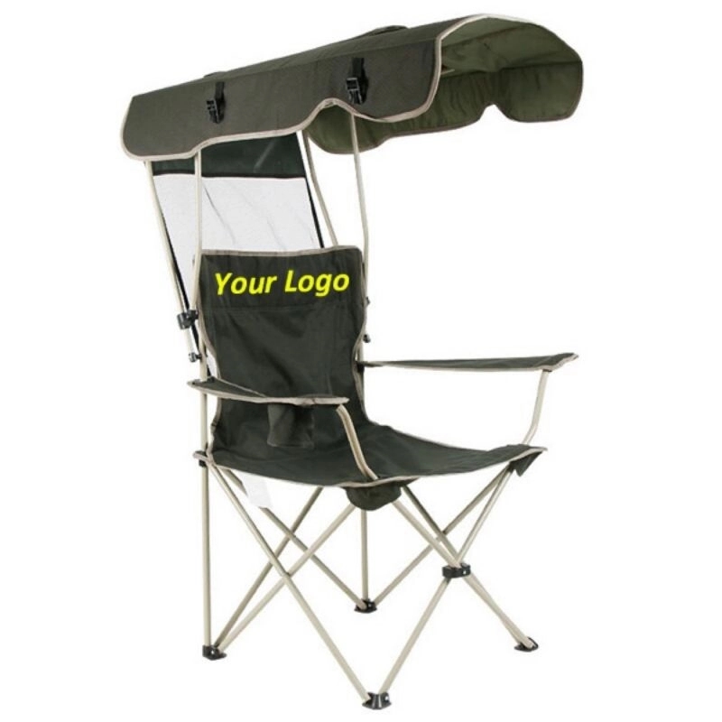 Foldable Beach Chair w/ Sunshade 3