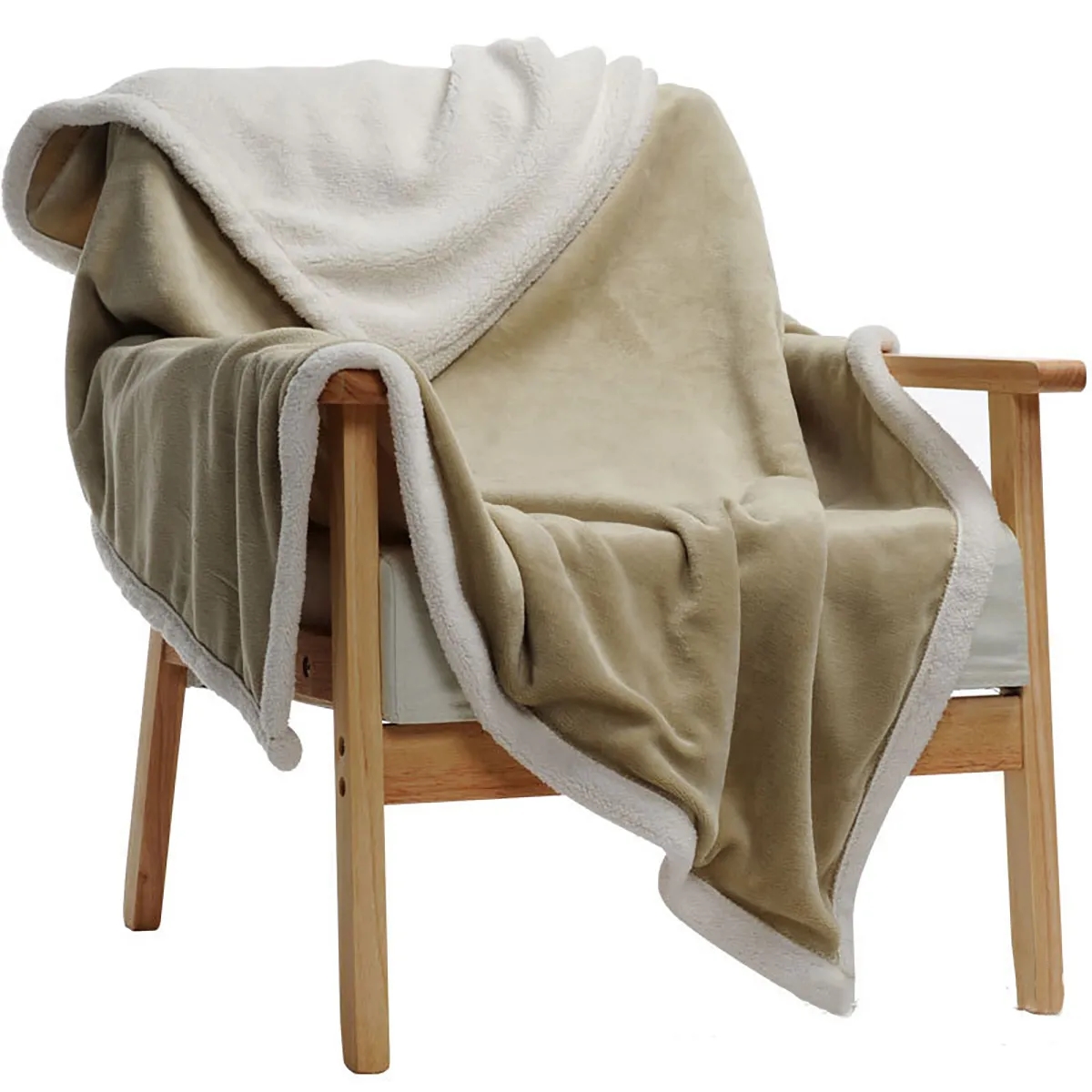 Reversible Soft Thick Warm Plush Throw Fuzzy Blanket 4